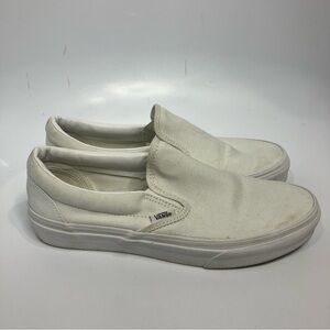 Vans all white slip on shoes unisex sizes‎
